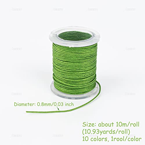 AUEAR, 10 Pack 0.8mm Jewelry Nylon Cord for Jewelry Making Chinese Knot Bracelet String Beading Thread 10 Rolls | The Storepaperoomates Retail Market - Fast Affordable Shopping
