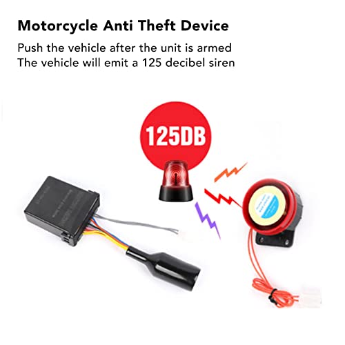 Qiilu Motorcycle Alarm System Motorcycle 2 Way Alarm System LCD Display with PKE 48‑145V Multifunction Anti Theft Kit for Offroad Vehicle(With Sensor) | The Storepaperoomates Retail Market - Fast Affordable Shopping
