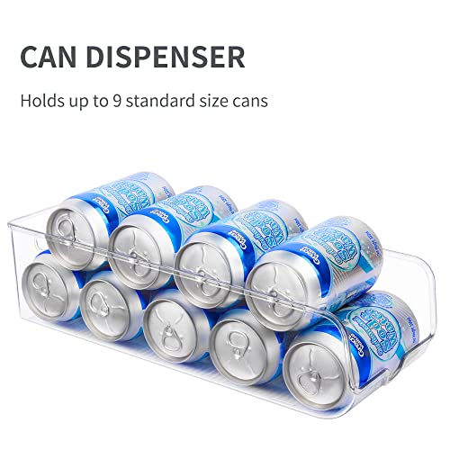 Vtopmart 4 Pack Soda Can Organizer for Refrigerator, Fridge Drink Can Holder for Pantry, Fridge Can Dispenser, Can Organizer Bins Clear | The Storepaperoomates Retail Market - Fast Affordable Shopping