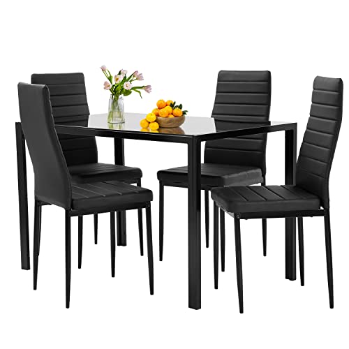 Dining Table Set Dining Table Dining Room Table Set for Small Spaces Kitchen Table and Chairs for 4 Table with Chairs Home Furniture Rectangular Modern | The Storepaperoomates Retail Market - Fast Affordable Shopping