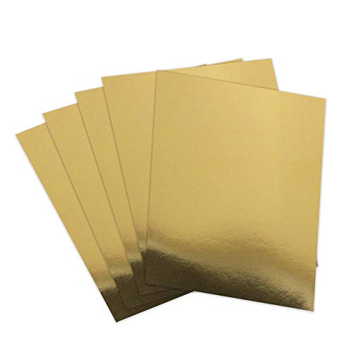 Gold Foil Mirror Card Stock Reflective mirrored cardstock Gold shimmer Heavy Weight Paper Board 8.5 x 11 Heavy weight 300 GSM Card stock | The Storepaperoomates Retail Market - Fast Affordable Shopping