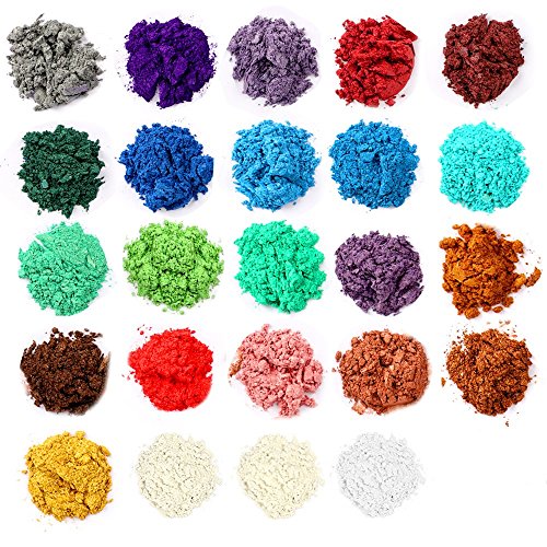 Mica Powder, Lip Gloss Pigment Powder 24 Colors, Handmade Soap Making Colorants, for Epoxy Resin Dye, Candle Making, Eye Shadow, Blush, Nail, Paint, Resin Craft | The Storepaperoomates Retail Market - Fast Affordable Shopping