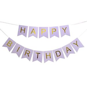LOVELY BITON Large Purple Happy Birthday Banner, Bday Party Decorations Backdrop Gift for Man Woman Kids Teens