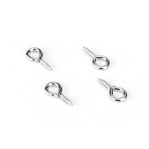 500PCS Small Screw Eye Pins, 4 x 8mm Small Eye Hooks for Jewelry Making, Eyelets Screw Threaded Clasps Hooks for Doing Art DIY, Mini Metal Hoop Peg/ Bracelet Connectors Excellent Jewelry Eye Screws | The Storepaperoomates Retail Market - Fast Affordable Shopping