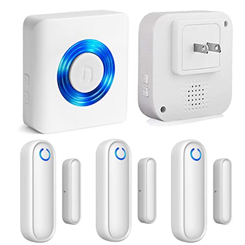 Wireless Caregiver Pager Door Sensor Alarm for Elderly Dementia Patients, Door Open Chime Alert Kit for Kids Safety/Home/Store/Business with Door Sensor+Plug-in Receiver (3 Sensor 1 Receiver) | The Storepaperoomates Retail Market - Fast Affordable Shopping