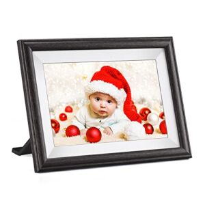 WiFi Digital Picture Frame, Pastigio 10.1″ HD Wooden Digital Photo Frame with Delicate LCD Display, 16GB Storage, Auto-Rotate, Instant Share Photos and Videos via App, Email, Cloud from Anywhere