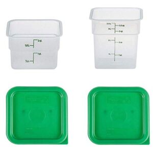Cambro Containers With Lids – 2 Quart and 4 Quart Food Storage Set – 2 Pack