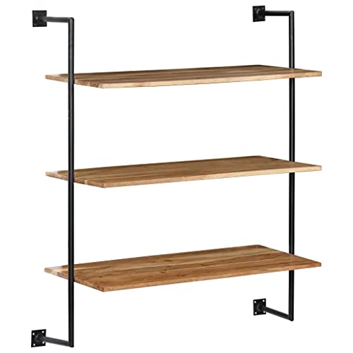 vidaXL Wall Shelf 37″x13.7″x44.4″ Solid Acacia Wood | The Storepaperoomates Retail Market - Fast Affordable Shopping