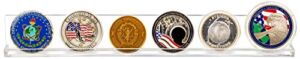 Better Display Cases Wall-Mounted Acrylic Floating Shelf for Collectible Challenge Coins (A096)
