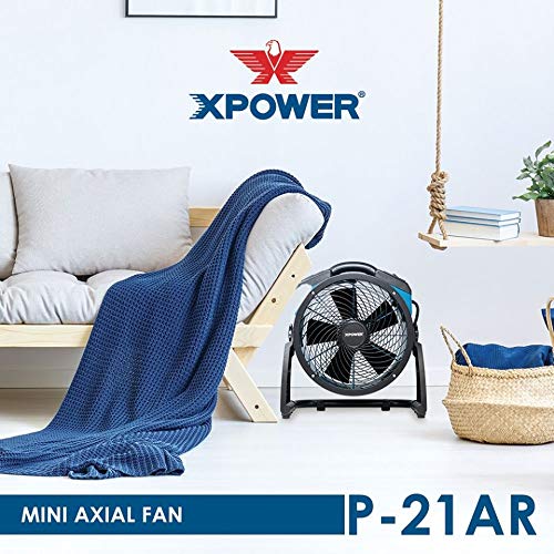 XPOWER P-21AR 11″ Diameter Industrial High Velocity Axial Air Mover/Carpet Dryer/Floor Fan/Utility Blower 1100 CFM, 0.6 Amps | The Storepaperoomates Retail Market - Fast Affordable Shopping