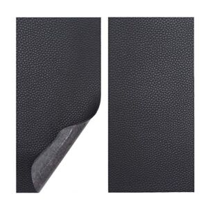 Vowcarol Leather Repair Kits for Couches and Cars, Leather Repair Patches Super-Thin Vinyl Repair kit 2 PCS Black