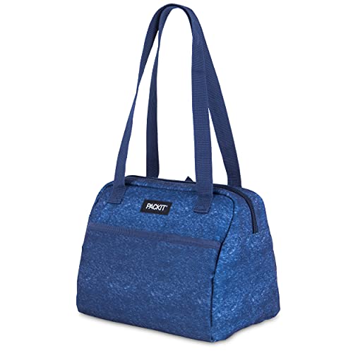 PackIt Freezable Hampton Lunch Bag, Heather Navy Blue | The Storepaperoomates Retail Market - Fast Affordable Shopping