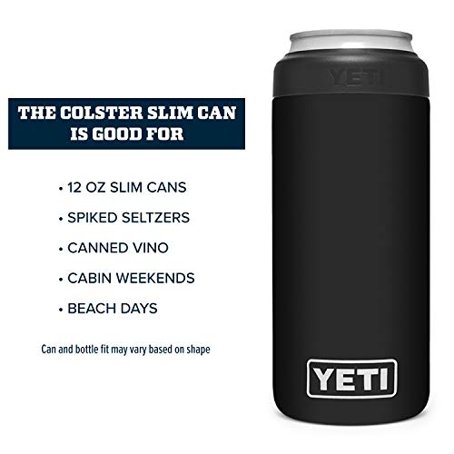 YETI Rambler 12 oz. Colster Slim Can Insulator for the Slim Hard Seltzer Cans, Black | The Storepaperoomates Retail Market - Fast Affordable Shopping