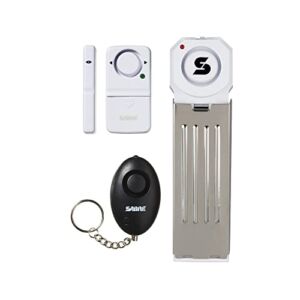 SABRE Home Security Personal Safety Kit, Comes With A 120 dB Doorstop Alarm, 120 dB Door Or Window Alarm And A 120 dB Personal Alarm, Safety Essentials For College Students, Home Owners and Travelers