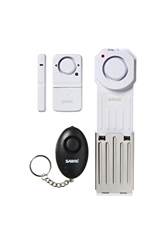 SABRE Home Security Personal Safety Kit, Comes With A 120 dB Doorstop Alarm, 120 dB Door Or Window Alarm And A 120 dB Personal Alarm, Safety Essentials For College Students, Home Owners and Travelers | The Storepaperoomates Retail Market - Fast Affordable Shopping