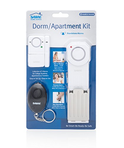 SABRE Home Security Personal Safety Kit, Comes With A 120 dB Doorstop Alarm, 120 dB Door Or Window Alarm And A 120 dB Personal Alarm, Safety Essentials For College Students, Home Owners and Travelers | The Storepaperoomates Retail Market - Fast Affordable Shopping