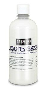 Sargent Art 16-Ounce Gesso, Non-toxic, Water Resistant, Acid Free, Great Surface Primer, White
