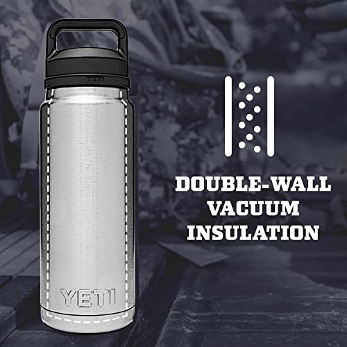 YETI Rambler 26 oz Bottle, Vacuum Insulated, Stainless Steel with Chug Cap, Black | The Storepaperoomates Retail Market - Fast Affordable Shopping