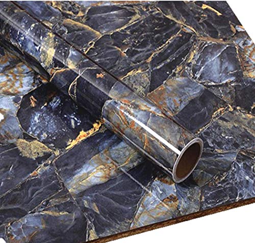 REDODECO Sapphire Marble Peel Stick Vinyl Kitchen Countertop Sticker Funitures Desk Table Covering Wrap Film,16inch by 78inch | The Storepaperoomates Retail Market - Fast Affordable Shopping