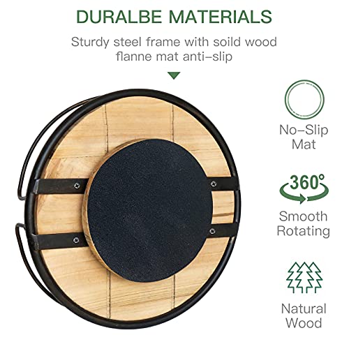 BOLUO Lazy Susan Organizer for Table Kitchen Countertop Turntable Small Farmhouse Wood Rotating Spice Rack 10 inch (LS02) | The Storepaperoomates Retail Market - Fast Affordable Shopping