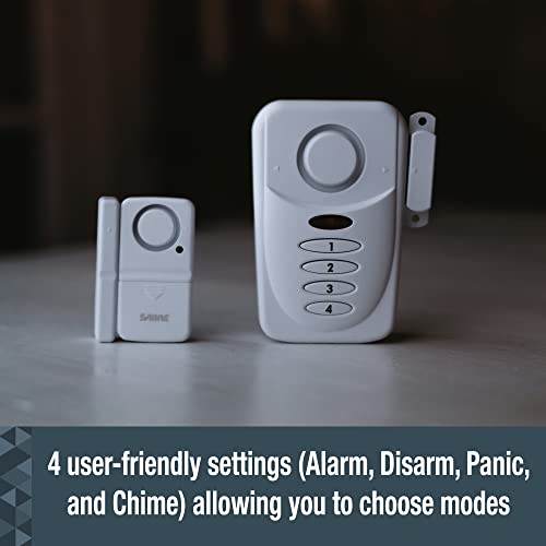 SABRE Door and Window Alarm Kit, 120 dB Alarm, Audible Up To 1,580-Feet (480-Meters), Chime, Away, Home And Panic Modes, Sensors Work On Left And Right Hinged Doors, Low Battery Indicator | The Storepaperoomates Retail Market - Fast Affordable Shopping
