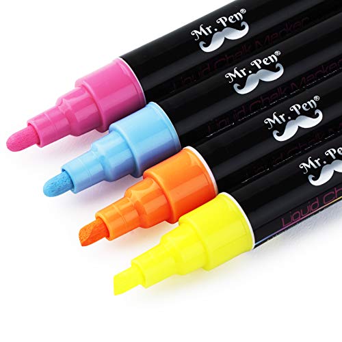 Mr. Pen- Chalk Markers, 6 Pack, Dual Tip, Assorted Color, 8 Labels, Chalk Markers for Blackboard, Liquid Chalk Markers, Chalkboard Markers, Window Markers, Liquid Chalk, Christmas Gifts | The Storepaperoomates Retail Market - Fast Affordable Shopping
