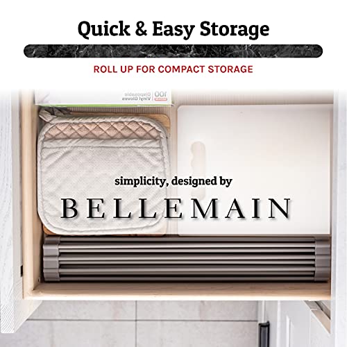 Bellemain Over-The-Sink Roll-Up Dish Drying Rack, Multi-Use Drying, Draining, Trivet (Grey, Large) | The Storepaperoomates Retail Market - Fast Affordable Shopping