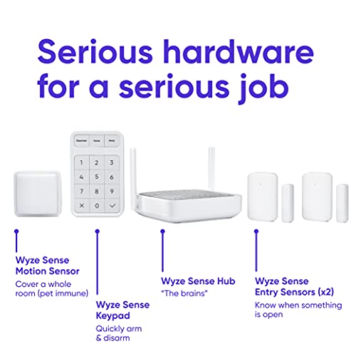 Wyze Home Security Core Kit: Hub, Keypad, Motion Sensor, Entry Sensors (x2); Compatible w/ Wyze Cam, Leak & Climate Sensors; 3 Mo. of 24/7 Professional Monitoring Service Incl., Subscription Required | The Storepaperoomates Retail Market - Fast Affordable Shopping