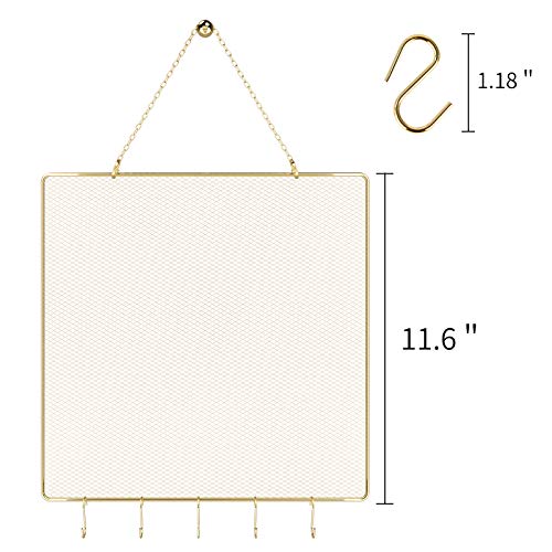 Earring Organizer Set 2 Pack | Hanging Earring Holder | Earring Display Wall Mounted | Stud Earring Holder | Dangle Earring Organizer | Decorative Jewelry Organizer | 10 Hooks for Necklaces, Bracelets | The Storepaperoomates Retail Market - Fast Affordable Shopping