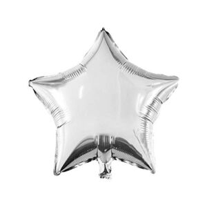 18″ Star Balloons Foil Balloons Mylar Balloons Party Decorations Balloons, Silver, 10 Pieces