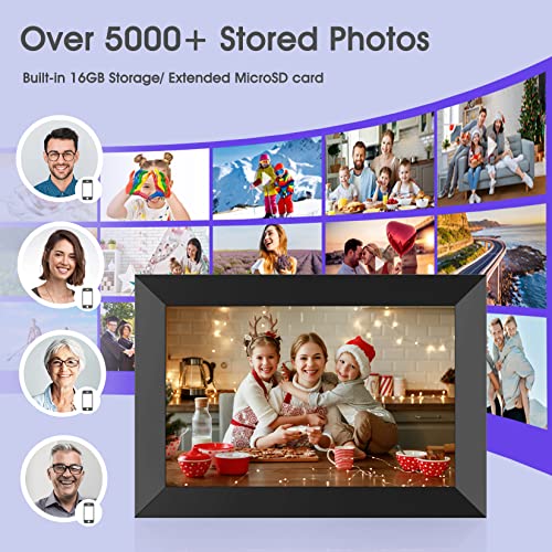 10.1 Inch WiFi Digital Photo Frame Work with Alexa Voice Control, HD IPS Digital Picture Frame,Touch Screen, Auto-Rotate, 16GB Storage, Micro USB/SD Slot, Share Photos and Videos via Whale Photo APP | The Storepaperoomates Retail Market - Fast Affordable Shopping