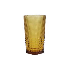 Fortessa Malcolm Iced Beverage Coctail Glass, 15-Ounce, Amber