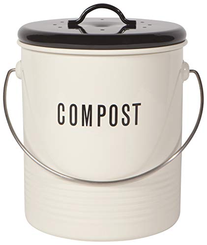 Now Designs Vintage Compost Bin, Ivory | The Storepaperoomates Retail Market - Fast Affordable Shopping