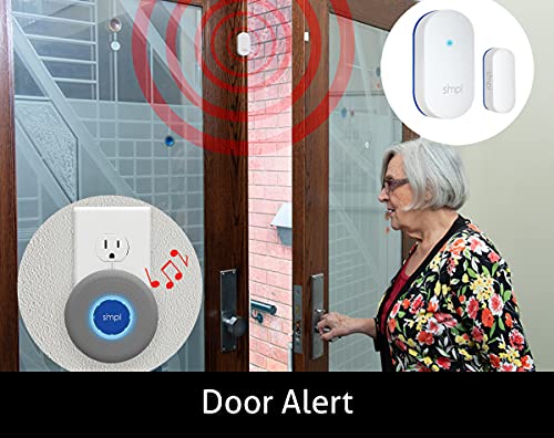 SMPL Alerts Plug-in Alerts Chime, Connect Alerts System, Elderly Assistance, Caregiver Paging System, Senior & Kids Safety, Security, Live Technical Support (Double Door Kit) | The Storepaperoomates Retail Market - Fast Affordable Shopping