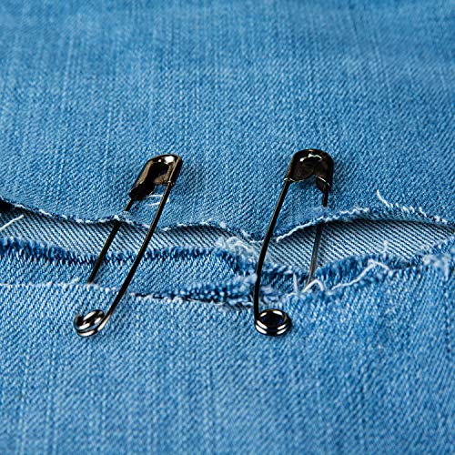 TUPARKA 5 Sizes Black Safety Pins Assorted 25-55mm Small and Large Safety Pins for Art Craft Sewing Jewelry Making in a PP Box (300 pcs) | The Storepaperoomates Retail Market - Fast Affordable Shopping