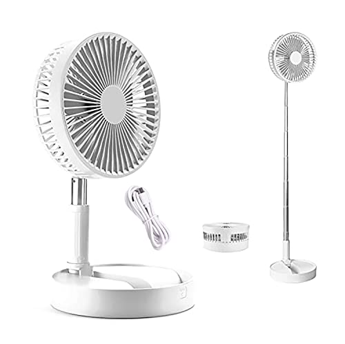 SDYXJ Portable Fan Rechargeable, Stand & table fan Folding Telescopic & Adjustable Height With 4 Speeds Quiet for Office Home Outdoor Camping with 2 PCS charging cable | The Storepaperoomates Retail Market - Fast Affordable Shopping