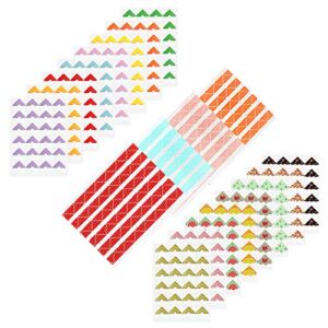 20 Sheets Photo Corners Stickers, VEINARDYL 20 Colors 696 Count Self Adhesive Acid Free Photo Mounting Sticker Paper for DIY Craft Scrapbooking Scrapbooks Memory Books Picture Album