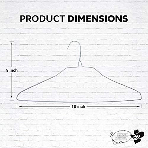 Wire Hangers in Bulk – 100 White Metal Hangers – 18 Inch Thin Standard Dry Cleaner Coated Steel | The Storepaperoomates Retail Market - Fast Affordable Shopping
