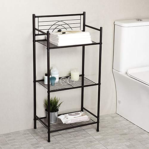 L&H UNICO 3-Tier Free Standing Wire Rack Durable Metal Shelving Storage Unit for Bathroom Laundry Kitchen Office, Black | The Storepaperoomates Retail Market - Fast Affordable Shopping