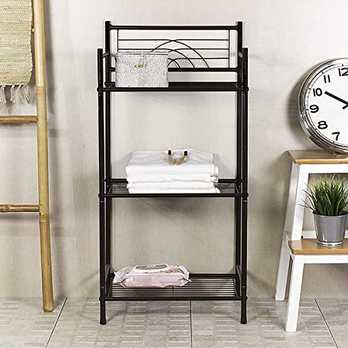 L&H UNICO 3-Tier Free Standing Wire Rack Durable Metal Shelving Storage Unit for Bathroom Laundry Kitchen Office, Black | The Storepaperoomates Retail Market - Fast Affordable Shopping