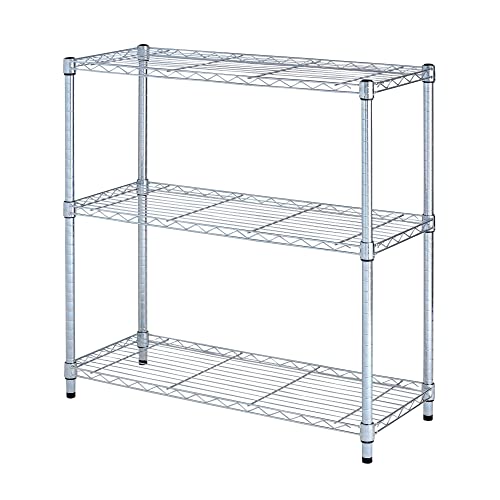 Alera ALESW833614SR Residential Wire Shelving Three-Shelf 36w x 14d x 36h Silver | The Storepaperoomates Retail Market - Fast Affordable Shopping