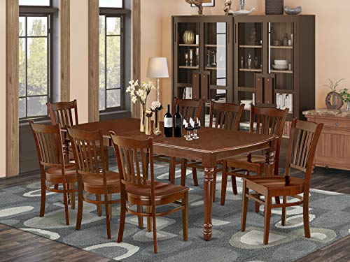 9Pc Rectangular 60/78″ Dining Room Table With 18 In Butterfly Leaf And 8 Wood Seat Chairs | The Storepaperoomates Retail Market - Fast Affordable Shopping