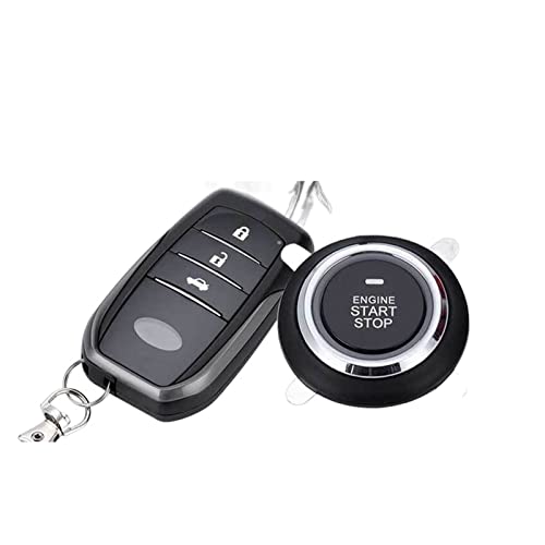 GAMYX Remote Start kit keyless Entry car Alarm System with Engine Start 2 Remote Keys Universal PKE Button (Color : Black) | The Storepaperoomates Retail Market - Fast Affordable Shopping