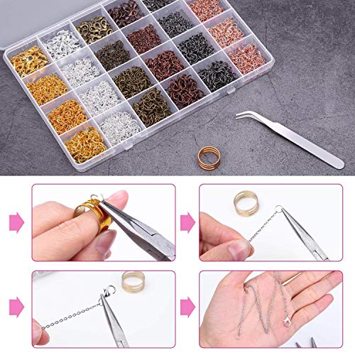 Jump Rings for Jewelry Making, Cridoz 2340Pcs Open Jump Rings and Lobster Clasps Jewelry Making Supplies Kit for Necklace and Jewelry Repair | The Storepaperoomates Retail Market - Fast Affordable Shopping