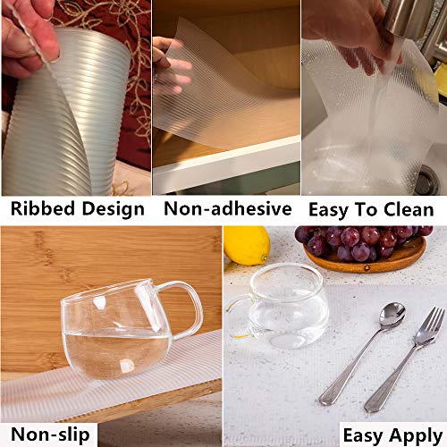 Bloss Shelf Liner Cabinet Pad Refrigerator Mat Waterproof Non-Slip Drawer Mat for Kitchen Home-Clear, 17.7 ×59 Inch | The Storepaperoomates Retail Market - Fast Affordable Shopping