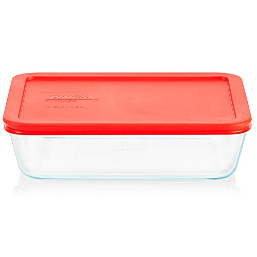 Pyrex Simply Store 10-Pc Glass Food Storage Container Set with Lid, 11-Cup, 6-Cup & 3-Cup Rectangular Glass Storage Containers with Lid, BPA-Free Lid, Dishwasher, Microwave and Freezer Safe | The Storepaperoomates Retail Market - Fast Affordable Shopping