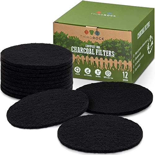Third Rock Charcoal Filter Replacements for Kitchen Compost Bin – 12 Pack – 6.5 inches in Diameter | Designed to Fit 1.3 Gallon Third Rock Compost Bin | Premium Extra Thick Filters | 3 Years Supply | The Storepaperoomates Retail Market - Fast Affordable Shopping