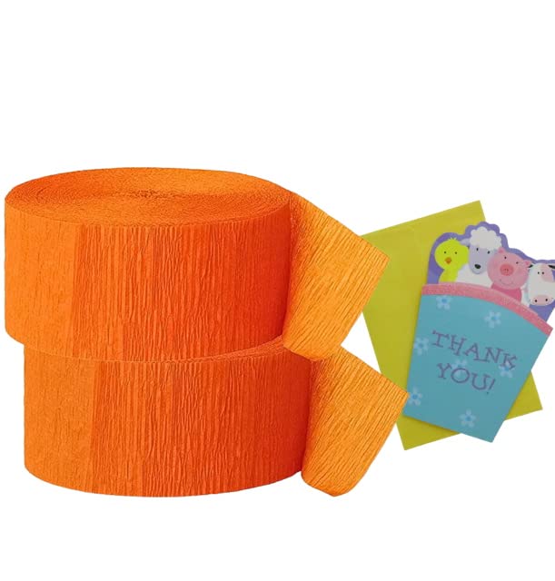 OCD Bargain Crepe Paper Streamer, 81 Feet (2 Piece) – Party Supplies for Parties, Baby Shower, Bridal Shower, Multi Colors (Orange) | The Storepaperoomates Retail Market - Fast Affordable Shopping