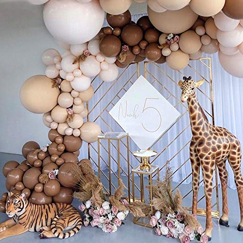 Brown Balloons Garland Arch Kit Double-Stuffed Nude Balloons Tan Coffee Brown Blush Neutral Balloons Jungle Theme Woodland Teddy Bear Baby Shower Birthday Party Decorations | The Storepaperoomates Retail Market - Fast Affordable Shopping