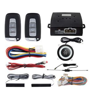 ZHANGWY YANG Store Alarm System Car Smart Key Remote Car Alarm Kit Keyless Entry Push Button Start